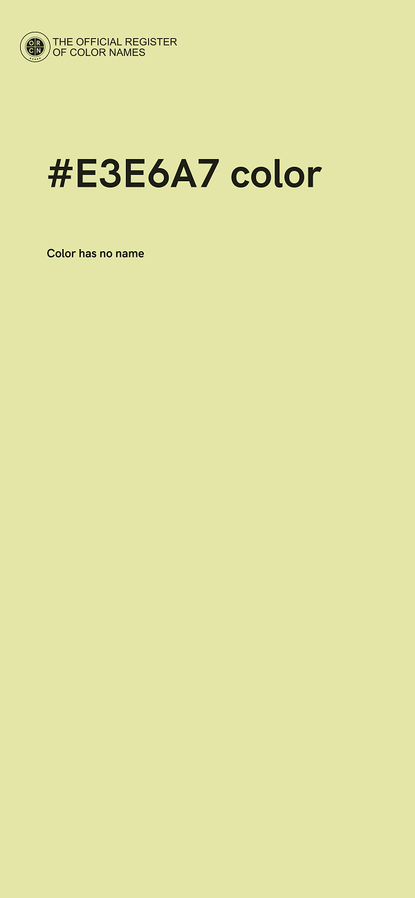 #E3E6A7 color image