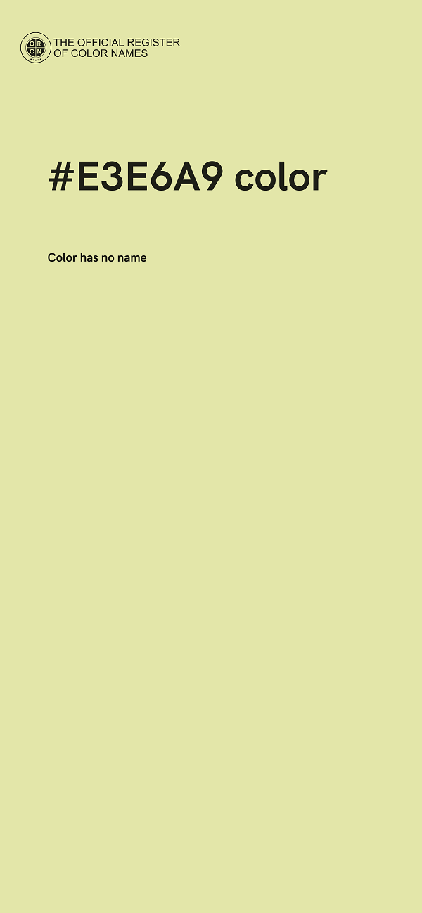#E3E6A9 color image