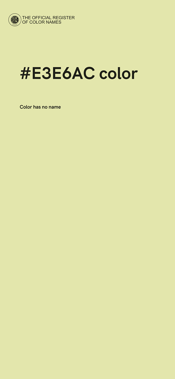 #E3E6AC color image