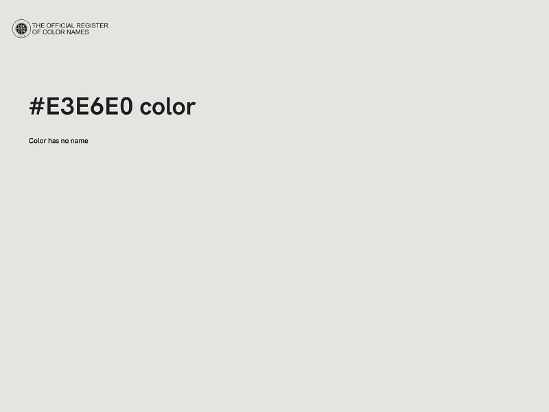 #E3E6E0 color image
