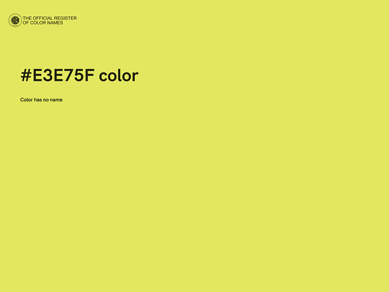 #E3E75F color image