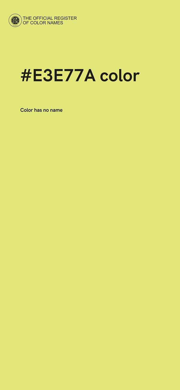 #E3E77A color image