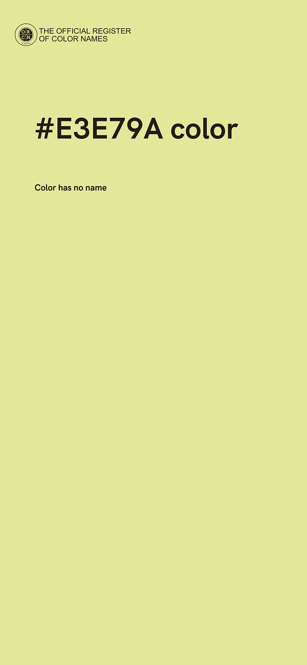 #E3E79A color image