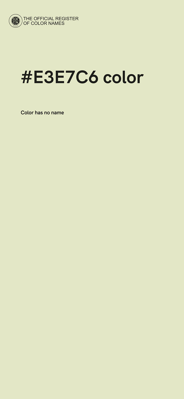 #E3E7C6 color image