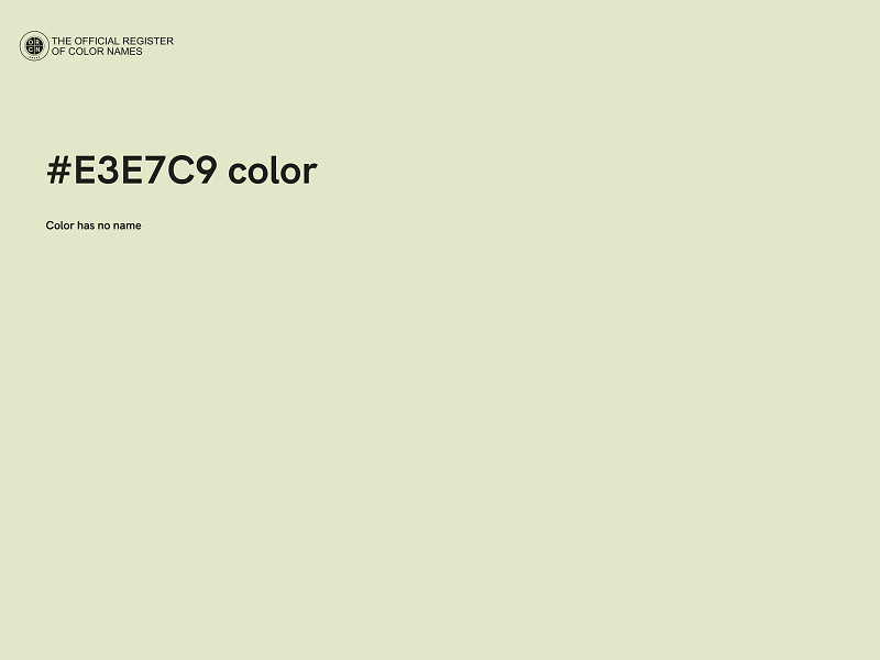 #E3E7C9 color image