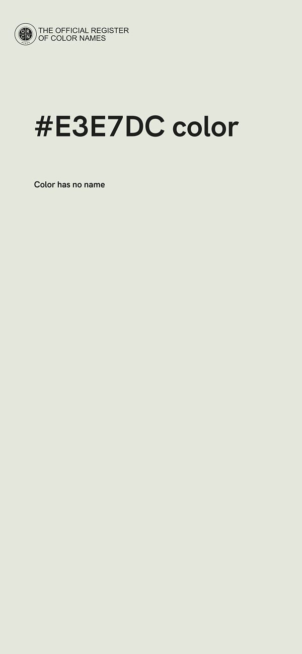 #E3E7DC color image