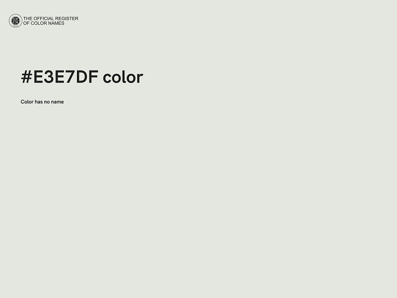 #E3E7DF color image