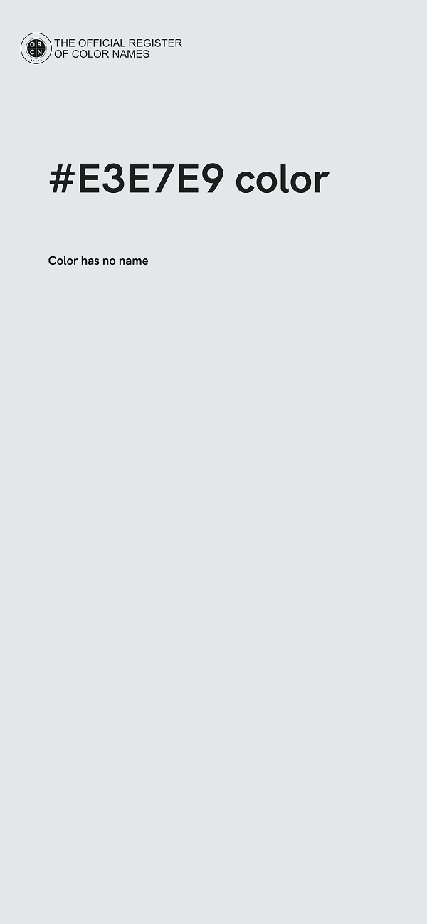 #E3E7E9 color image