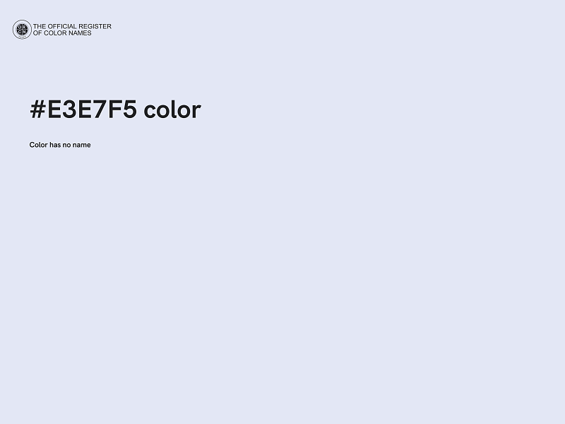 #E3E7F5 color image