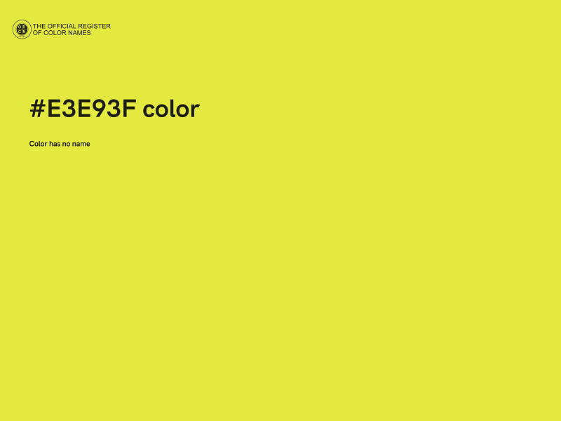 #E3E93F color image