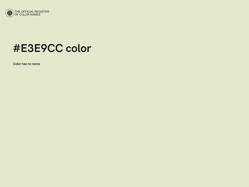 #E3E9CC color image