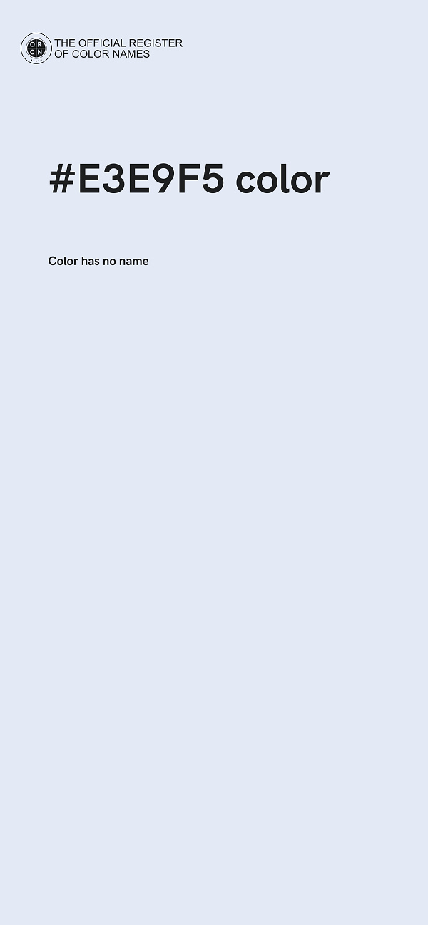 #E3E9F5 color image