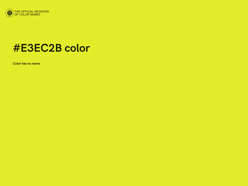 #E3EC2B color image