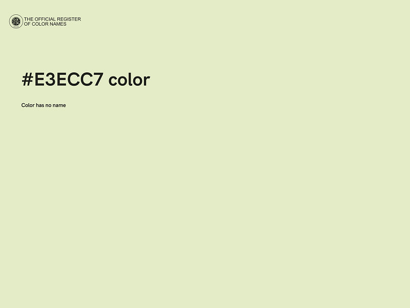 #E3ECC7 color image