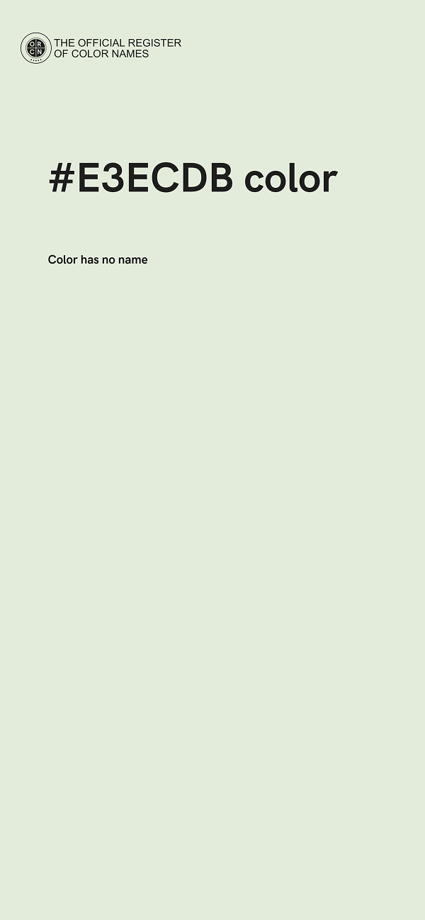 #E3ECDB color image