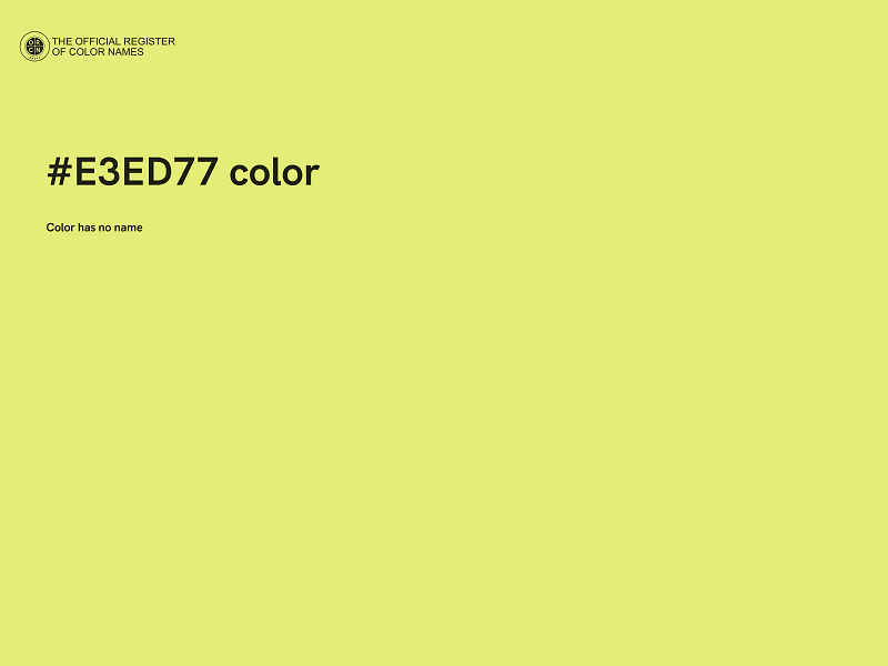 #E3ED77 color image