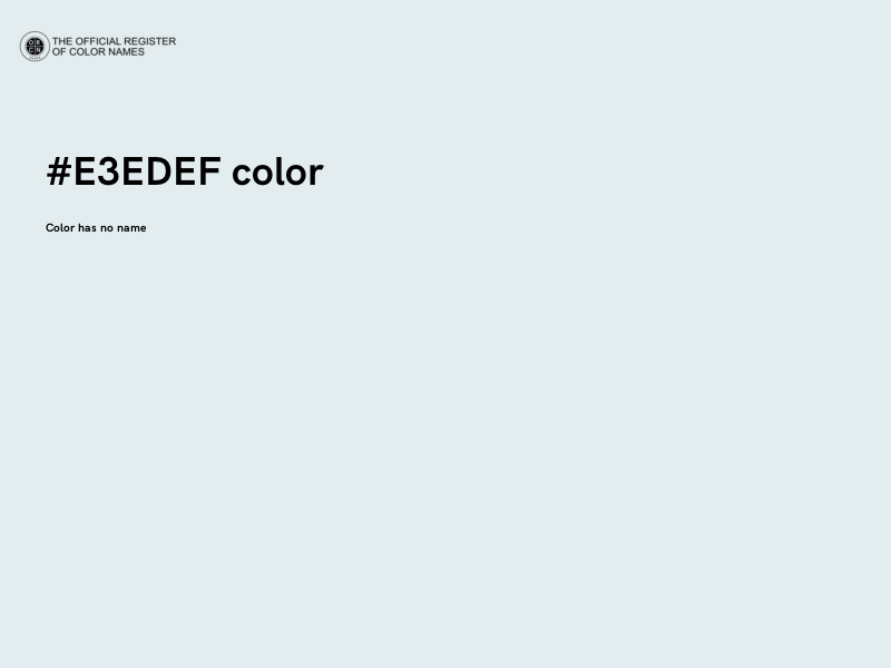 #E3EDEF color image