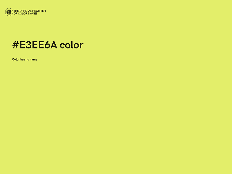 #E3EE6A color image