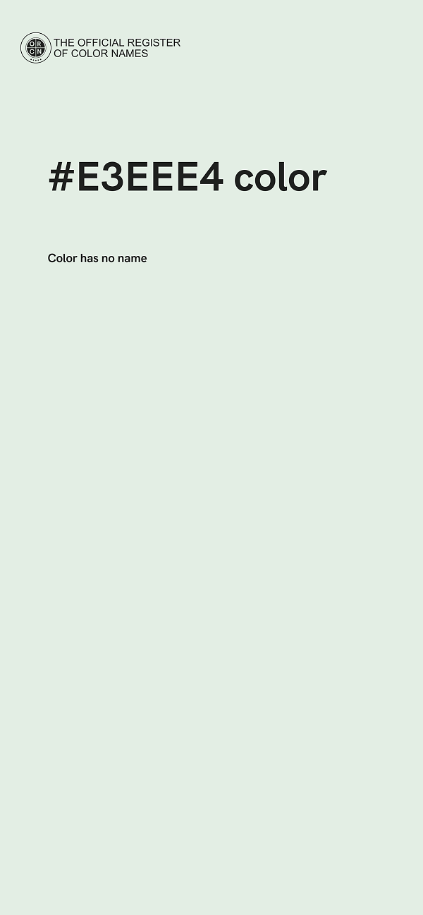#E3EEE4 color image