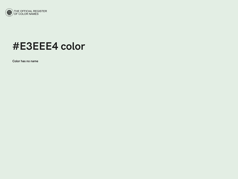 #E3EEE4 color image
