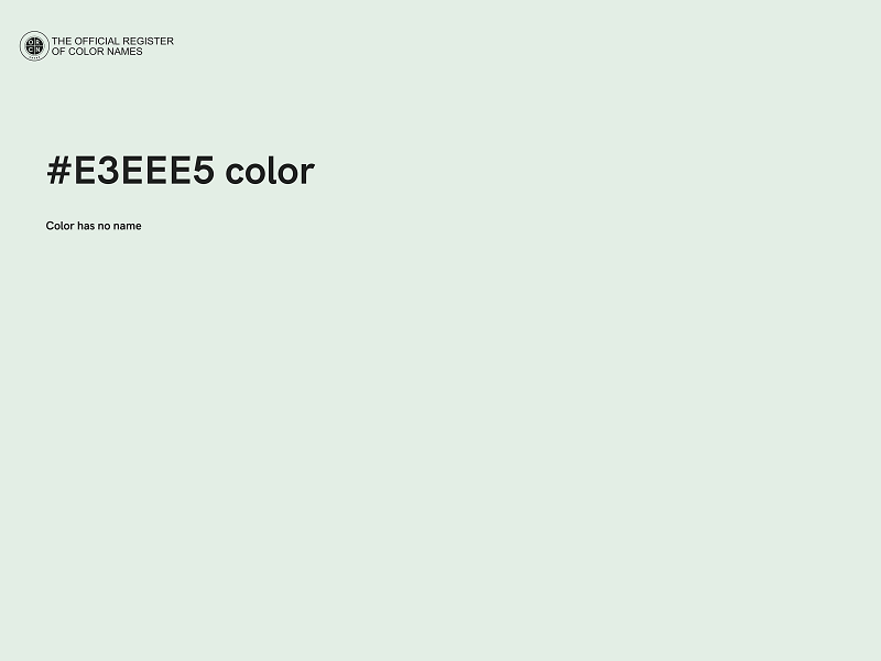 #E3EEE5 color image