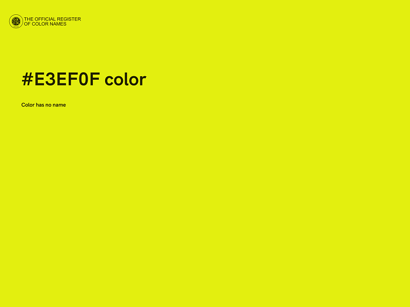 #E3EF0F color image