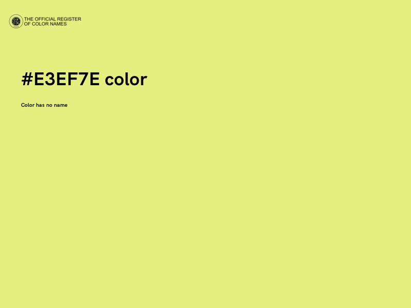 #E3EF7E color image