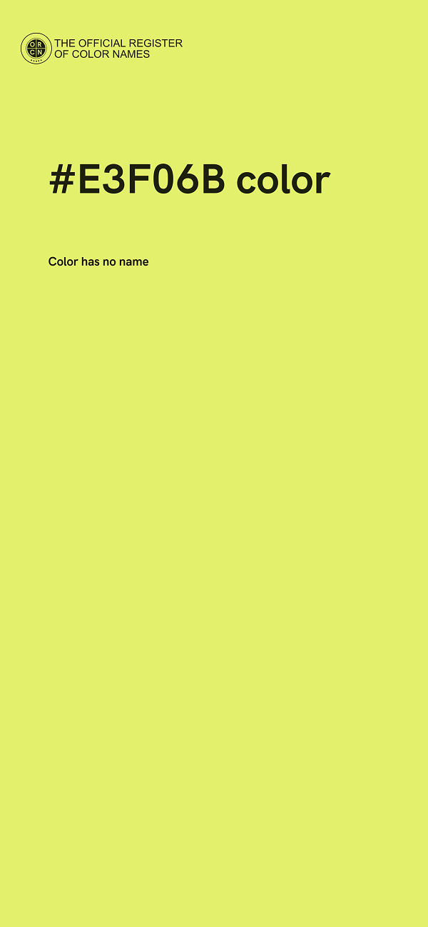 #E3F06B color image