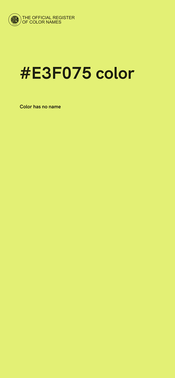#E3F075 color image