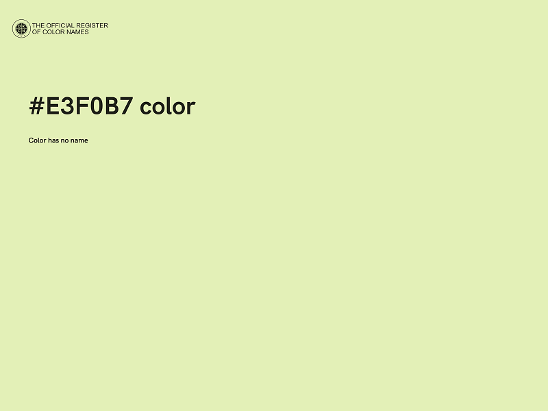 #E3F0B7 color image