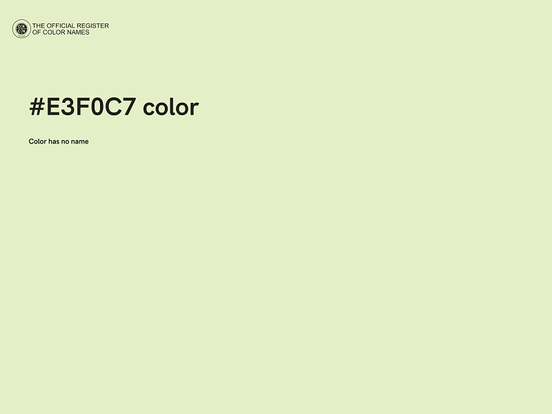 #E3F0C7 color image