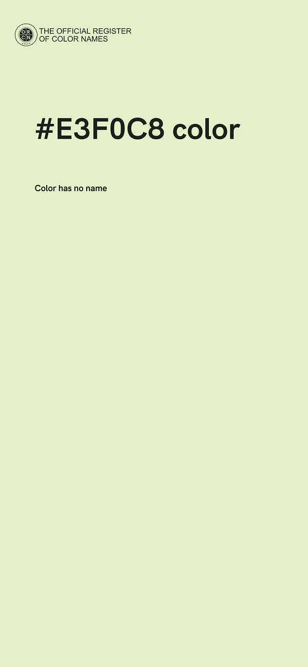 #E3F0C8 color image