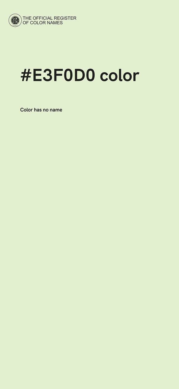 #E3F0D0 color image