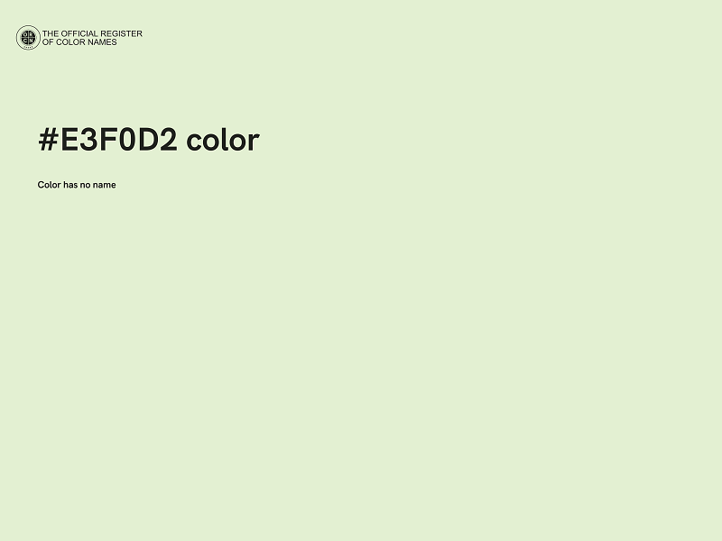 #E3F0D2 color image