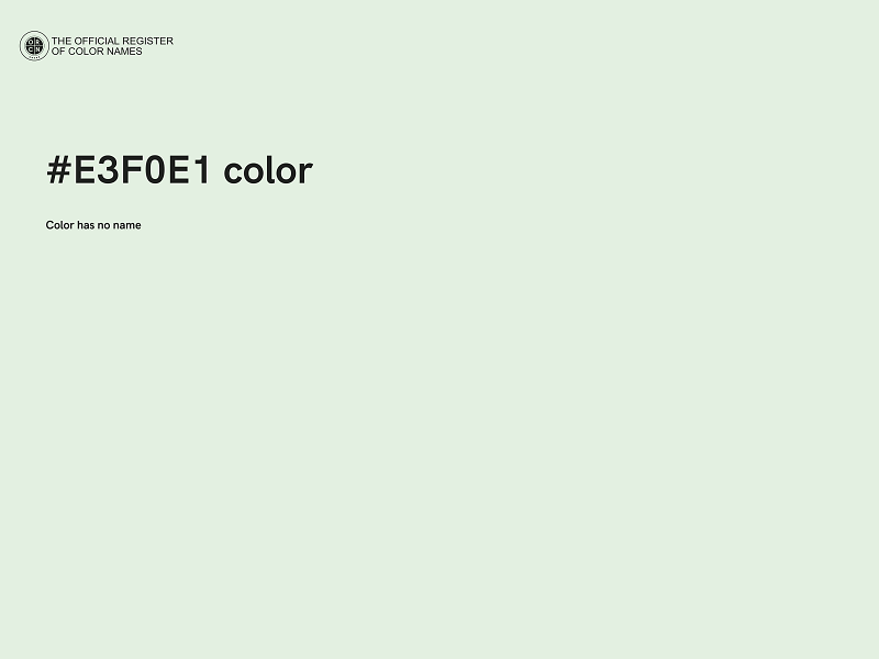 #E3F0E1 color image