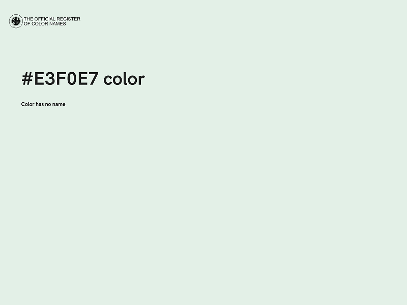 #E3F0E7 color image