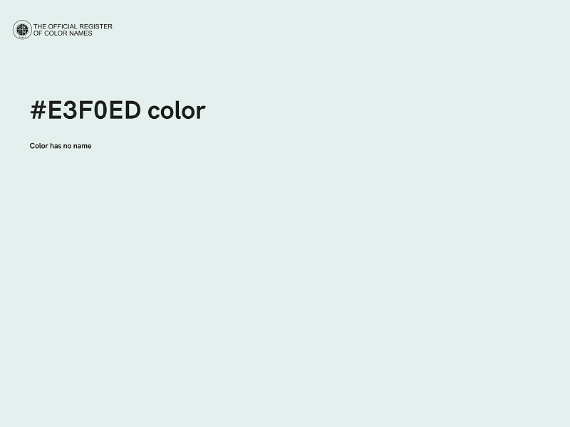 #E3F0ED color image