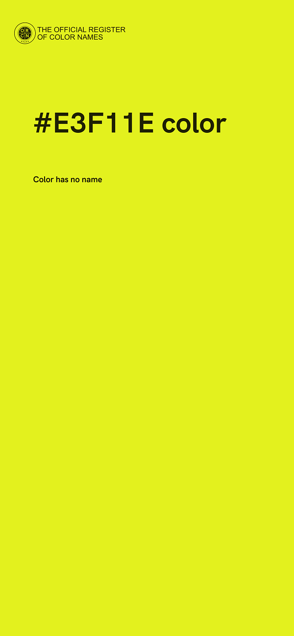 #E3F11E color image