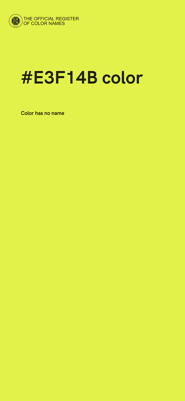 #E3F14B color image