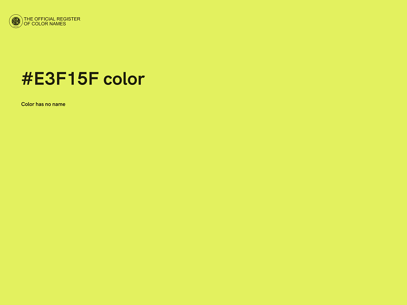 #E3F15F color image