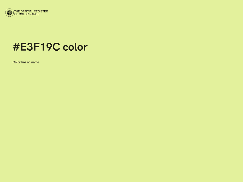 #E3F19C color image