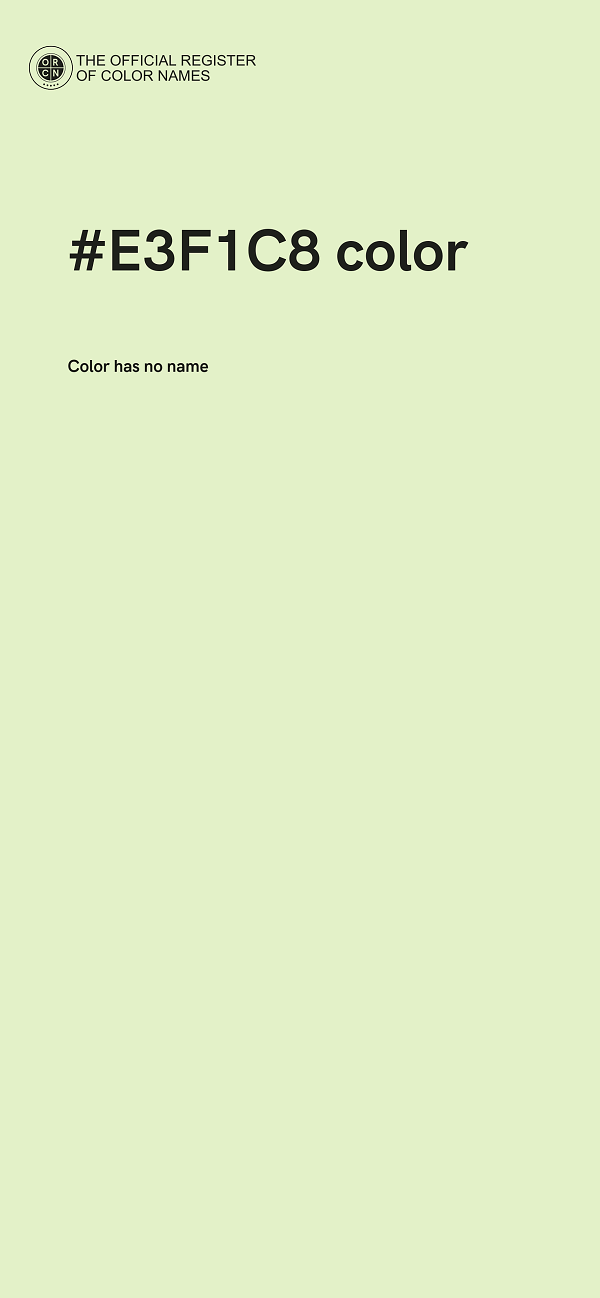 #E3F1C8 color image