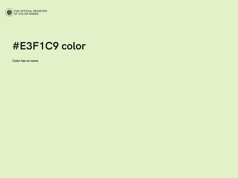 #E3F1C9 color image