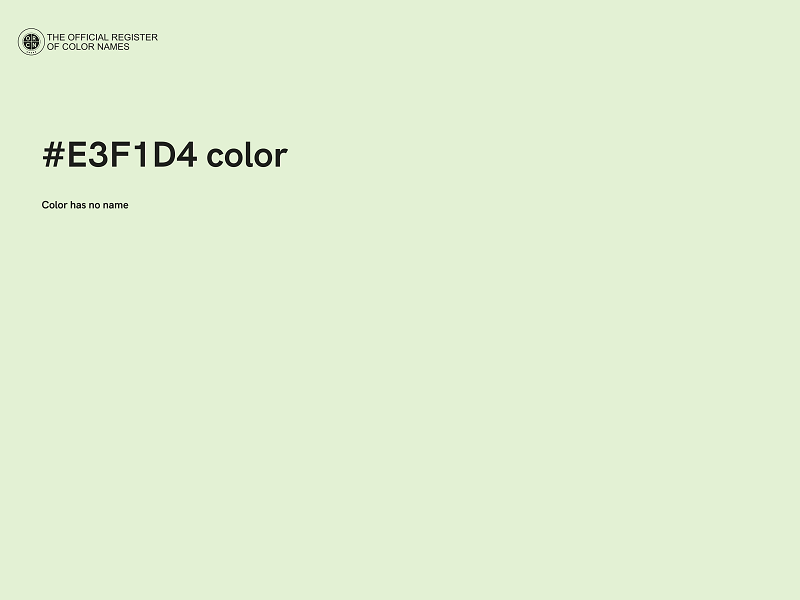 #E3F1D4 color image