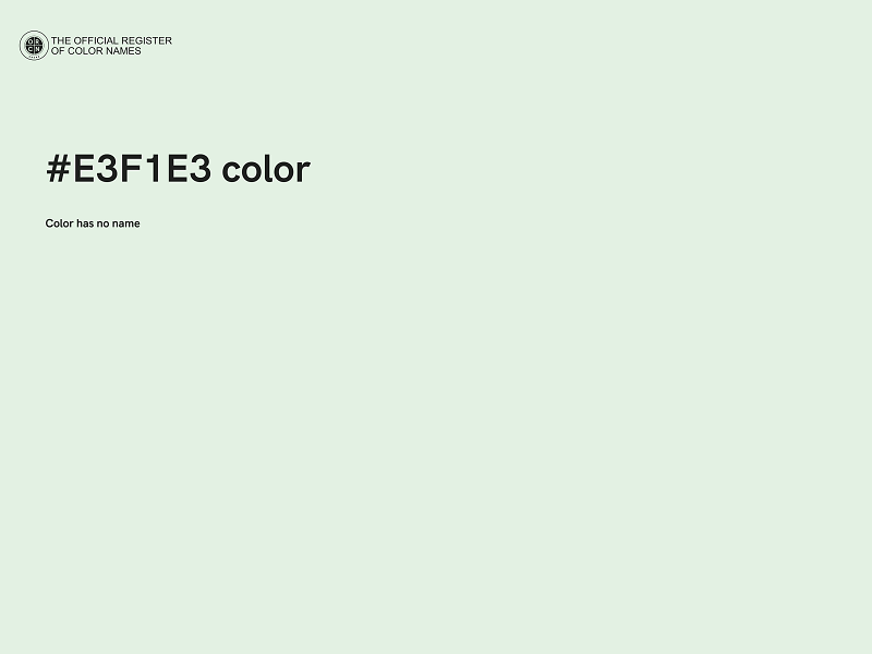 #E3F1E3 color image