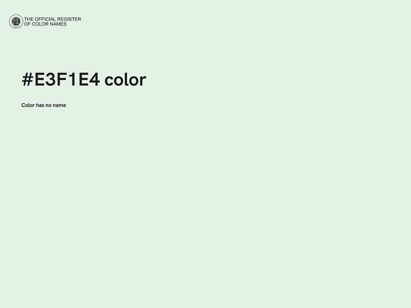 #E3F1E4 color image