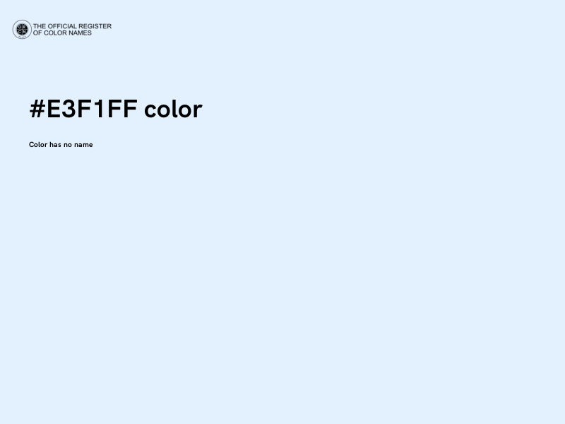 #E3F1FF color image