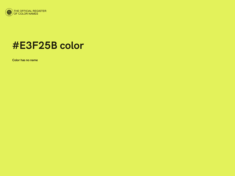 #E3F25B color image