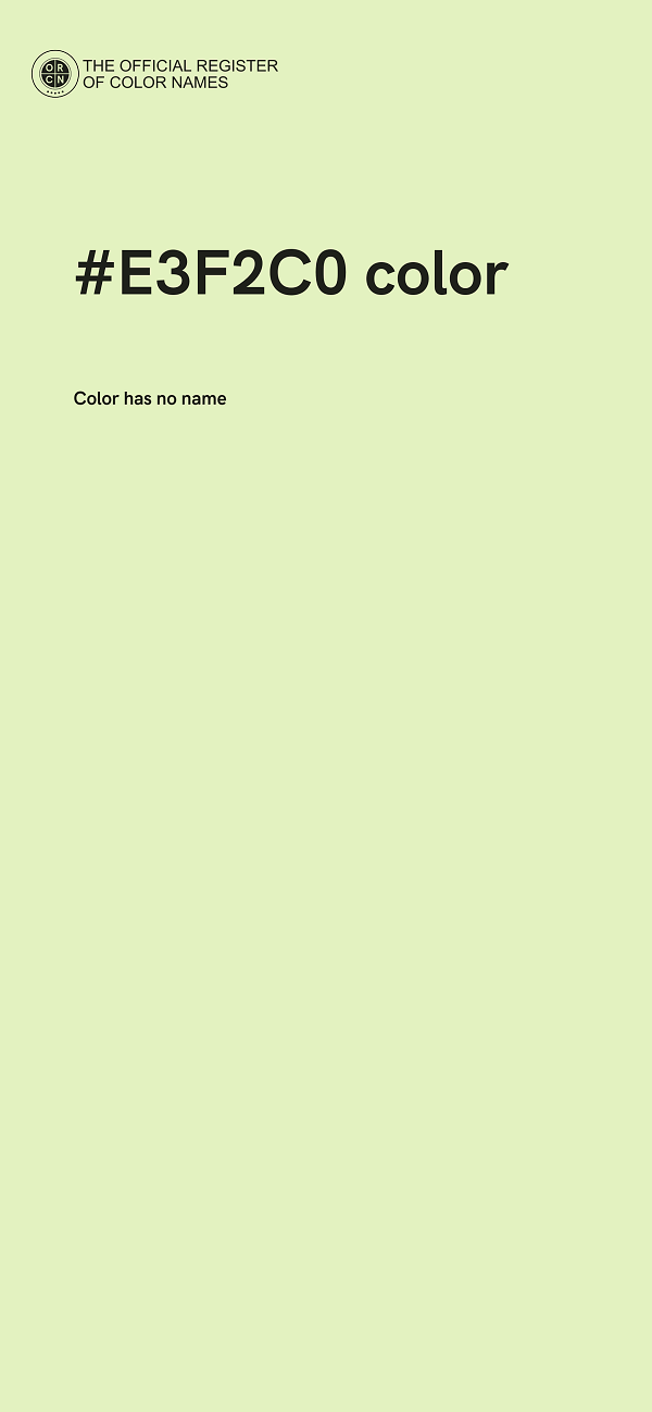 #E3F2C0 color image