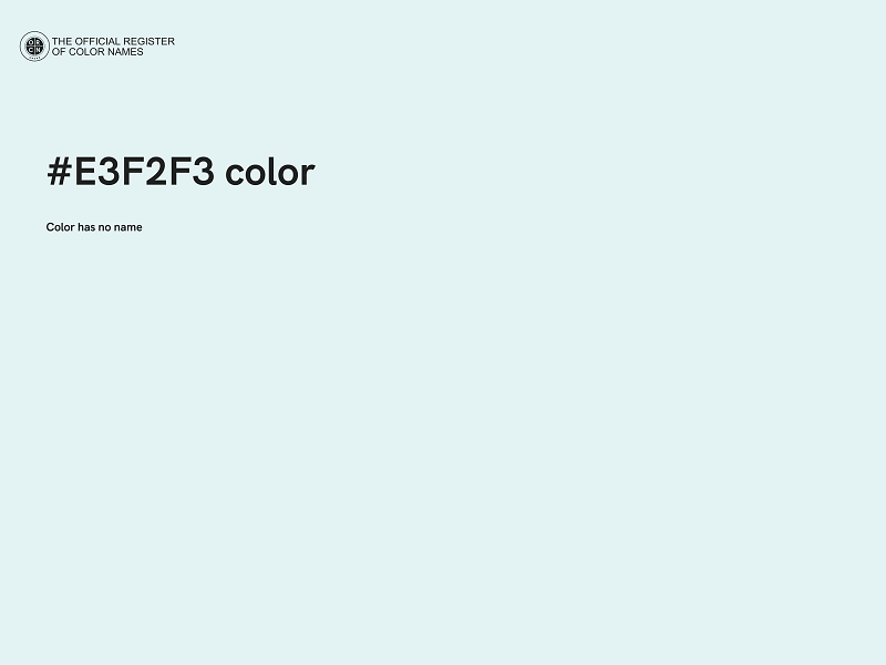 #E3F2F3 color image